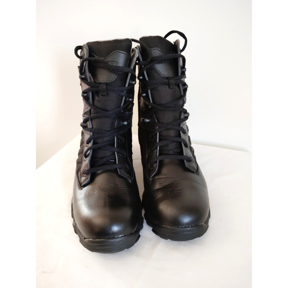 Bates E02488 Tactical Sport Men 8 Black 8" Side Zip Duty Boots Leather Nylon EUC